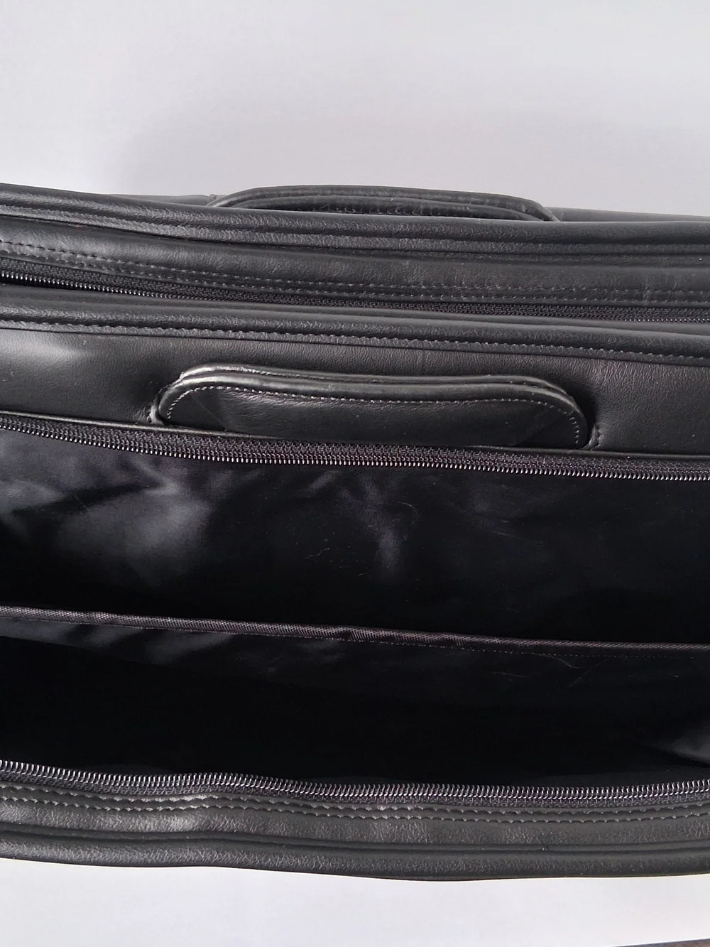 Vintage Dell Black Leather Laptop Messenger Bag